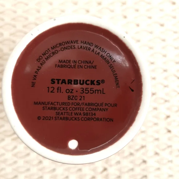 Starbucks Holiday Red Striped Ceramic Tumbler - Picture 6 of 6